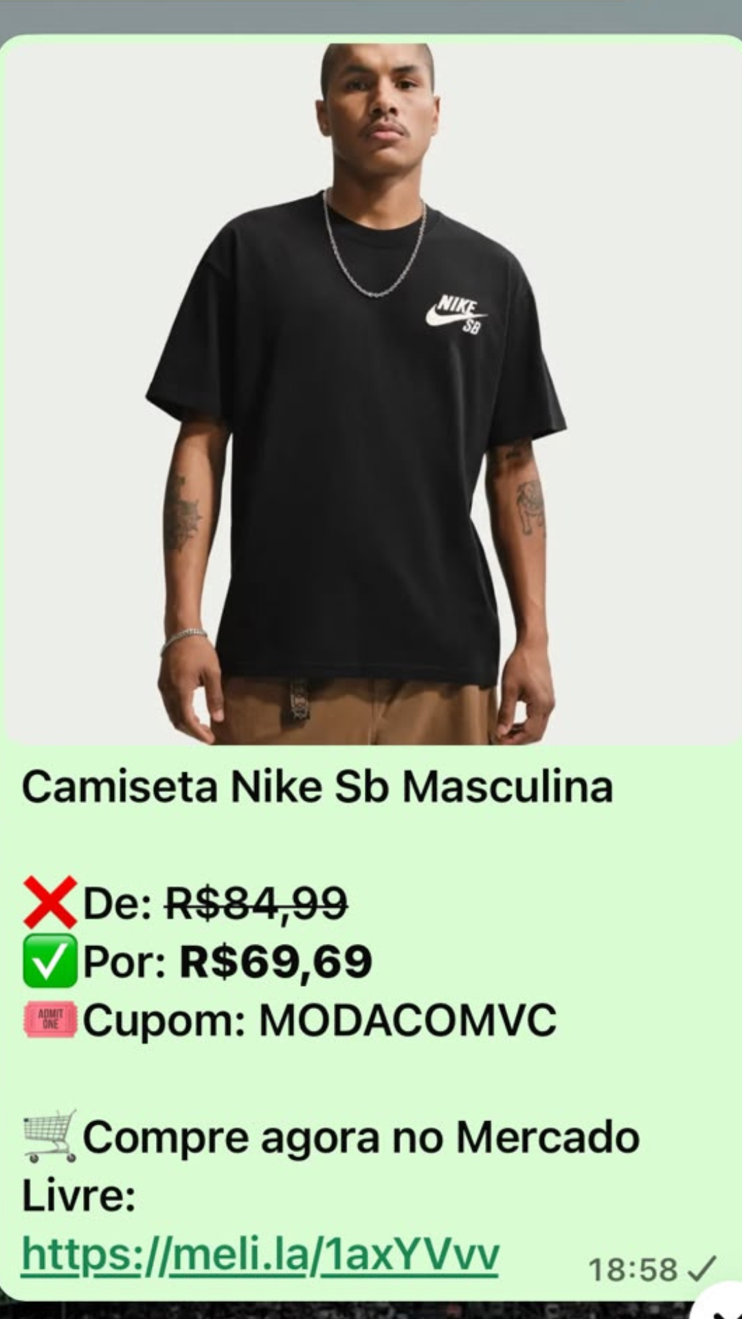 Promoção Camiseta Nike SB Masculina